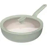 Berghoff Balance Wokpfanne mit Deckel, 28 cm, 4,2 L, Salbei, Recyceltes Aluminium - | Leo Line