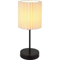 Globo Tischlampe Page Ø 15 cm weiß mit Schwarz