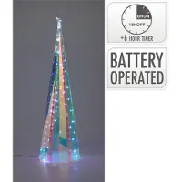 Koopman Kegel Regenbogen led 60 cm Weihnachtsdekoration