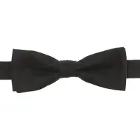 Venti Herren Fliege 12x5cm Polyester/Seidenmix gewebt Schwarz