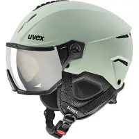 Uvex Instinct Visor, Skihelm mit Visier, hellgrün