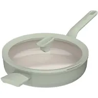 Berghoff Antihaft Schmorbratenpfane mit Deckel Balance Sage 26cm, 2,9 l, Rund, Grün, Aluminium, Keramik, Glas, Silikon, CeraGreen, Grün