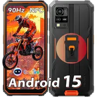 Blackview BV4800 SE Smartphone, 4G, staubgeschützt/sturzsicher/wasserdicht, 12 GB RAM (4 GB + 8 GB erweiterbar), 128 GB, Android 15, 5100 mAh, NFC, orange