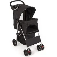 Petsona Haustierwagen TA-108, klappbar, drehbare Vorderräder, wetterfest, 101x80,5x45,5 cm, bis 15 kg