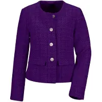 MADELEINE Jerseyblazer "Blazer Eleganter Tweed-Kurzblazer mit Metallknöpfen" Edle Metallknöpfe