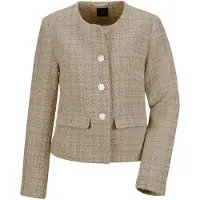 MADELEINE Eleganter Tweed-Kurzblazer mit Metallknöpfen in beige | Gr.: 40