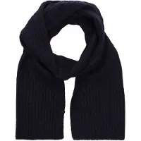 Manfield Blauer Schal mit Rippmuster | Größe Onesize