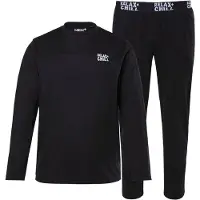 Men Plus Langer Schlafanzug in schwarz | Gr.: XXL