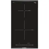 Bosch PIB375FB1E, Schwarz, Edelstahl, Integriert, Zonen-Induktionskochfeld, Glaskeramik, 2 Zone(n), 2 Zone(n)