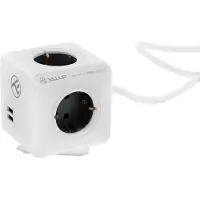 Tellur Power Cube Extended, Power strip 4 Outlets + 2xUSB ports, 1.5m cable white