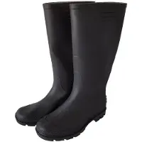 Car Mel Shoes Schwarze Gummistiefel, hoher Schaft, wasserdicht, rutschfeste Sohle, Spatenschutz, Gr. 45