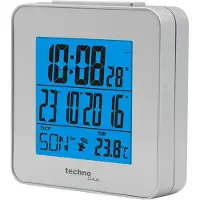 Technoline WT 268 Funkwecker mit Timerfunktion und Hintergrundbeleuchtung, Lokale und Weltzeitanzeige im Duo-Modus, Tischaufstellung