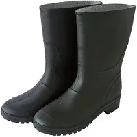 Car Mel Shoes Halbhohe schwarze Gummistiefel Größe 43, wasserdicht, rutschfest, Spatenschutz