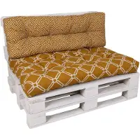 GO-DE Loungekissen-Set für Paletten 120 x 40 x 15 cm, gelb, senf