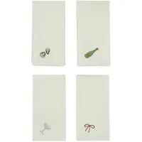 Oyoy - Neujahrsservietten, off- white (4er-Set)