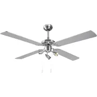 WESTINGHOUSE Princess Euro Ventilator 3-flg. silber/grafit - , Princess Euro, Grau, für Wohnzimmer, Holz