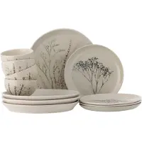 Bloomingville Bea Geschirrset, Natur, Steingut 4 x 3 Stk.