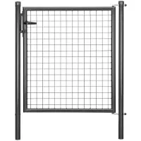GAH Alberts Alberts 600129 Wellengitter-Einzeltor, anthrazit-metallic, Breite 100 cm, Höhe 150 cm