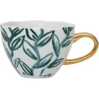 Urban Nature Culture Tee- und Kaffeebecher Good Morning Cappuccino/Tea Leaves Aqua 350 ml
