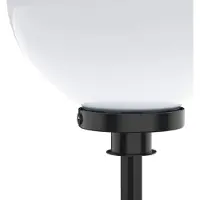 Selltec Kugelleuchte Kugellampe KIRA Gartenlampe, Außenleuchte Erdspieß, opal weiß Garten, Outdoor, Terrasse