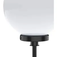 Selltec Kugelleuchte Kugellampe KIRA Gartenlampe, Außenleuchte Erdspieß, opal weiß Garten, Outdoor, Terrasse