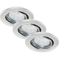 Briloner 3er Set LED Einbauleuchte, Ø 8,6 cm, 3 W, Alu, Leuchten