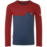 TROLLKIDS Funktionsshirt "Bergen" in Braunrot/ Dunkelblau | Gr.: 92