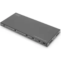 Digitus 4x2 HDMI Matrix Switch, 4K/60Hz, 3840 x 2160 Pixel, 18 Gbit/s, 3840 x 2160 Pixel, 1.4/2.2, Schwarz, Metall