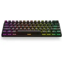 SteelSeries Apex Pro Mini Wireless, Verkabelt & Kabellos, USB + RF Wireless + Bluetooth, Mechanischer Switch, QWERTY, RGB-LED, Schwarz