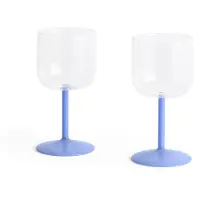 HAY - Tint Weinglas H15 - 2er-Set (Transparent & Blau)
