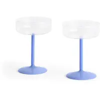 HAY Cocktailgläser Tint Coupe Glass Clear / Light Blue (2er-Set)