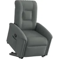 vidaXL Relaxsessel mit Aufstehhilfe Dunkelgrau Stoff