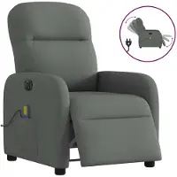 vidaXL Massagesessel Elektrisch Dunkelgrau Stoff