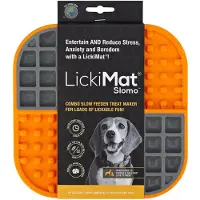LickiMat Slomo - Schwarz/Türkis - 20 cm