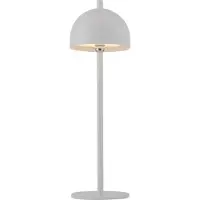 Schöner Wohnen LED-Akku-Tischlampe Bellies, weiß, IP54 dimmbar, weiß / opal, für Wohn- / Esszimmer, Metall, Skandinavisch