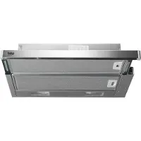 Beko Unterbauhaube "HNT61311XH", Energieeffizienz: C, silber (edelstahl), B:59,8cm H:175cm T:43cm, Dunstabzugshauben, Metallfettfilter – Fettpartikel zuverlässig auffangen, Unterbauhaube
