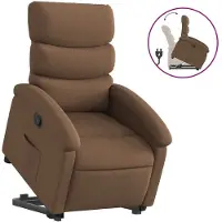 vidaXL Relaxsessel mit Aufstehhilfe Braun Stoff