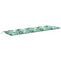 vidaXL Gartenbank-Auflage Blattmuster 200x50x7 cm Oxford-Gewebe
