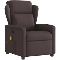 vidaXL Massagesessel Dunkelbraun Stoff