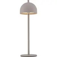 Schöner Wohnen LED-Akku-Tischlampe Bellies, Sandbrise, IP54 dimmbar, creme / amber, für Wohn- / Esszimmer, Metall, Skandinavisch
