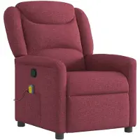vidaXL Massagesessel Weinrot Stoff