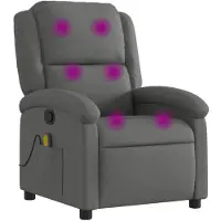 vidaXL Massage-Relaxsessel, Stoff, Dunkelgrau