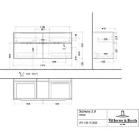 Villeroy & Boch Subway 3.0 Waschbeckenunterschrank für Einzelwaschbecken mit