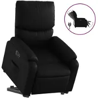 vidaXL Relaxsessel mit Aufstehhilfe Elektrisch Schwarz Kunstleder