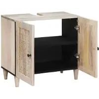 vidaXL Badezimmerschrank Wandmontiert mit Tür Weiß 62 x 33 x 58 cm