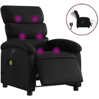 DKD Home Decor Massagesessel 92 x 70 x 99 Elektrisch Schwarz Kunstleder