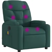 vidaXL Massagesessel Dunkelgrün Stoff