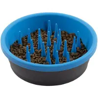 Dexas Slowfeeder 20 x 20 x 7 cm Silikon blau