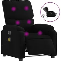 vidaXL Massagesessel Elektrisch Schwarz Stoff