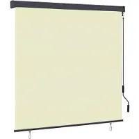 vidaXL Rollo Creme 180 x 250 cm Stoff und Aluminium